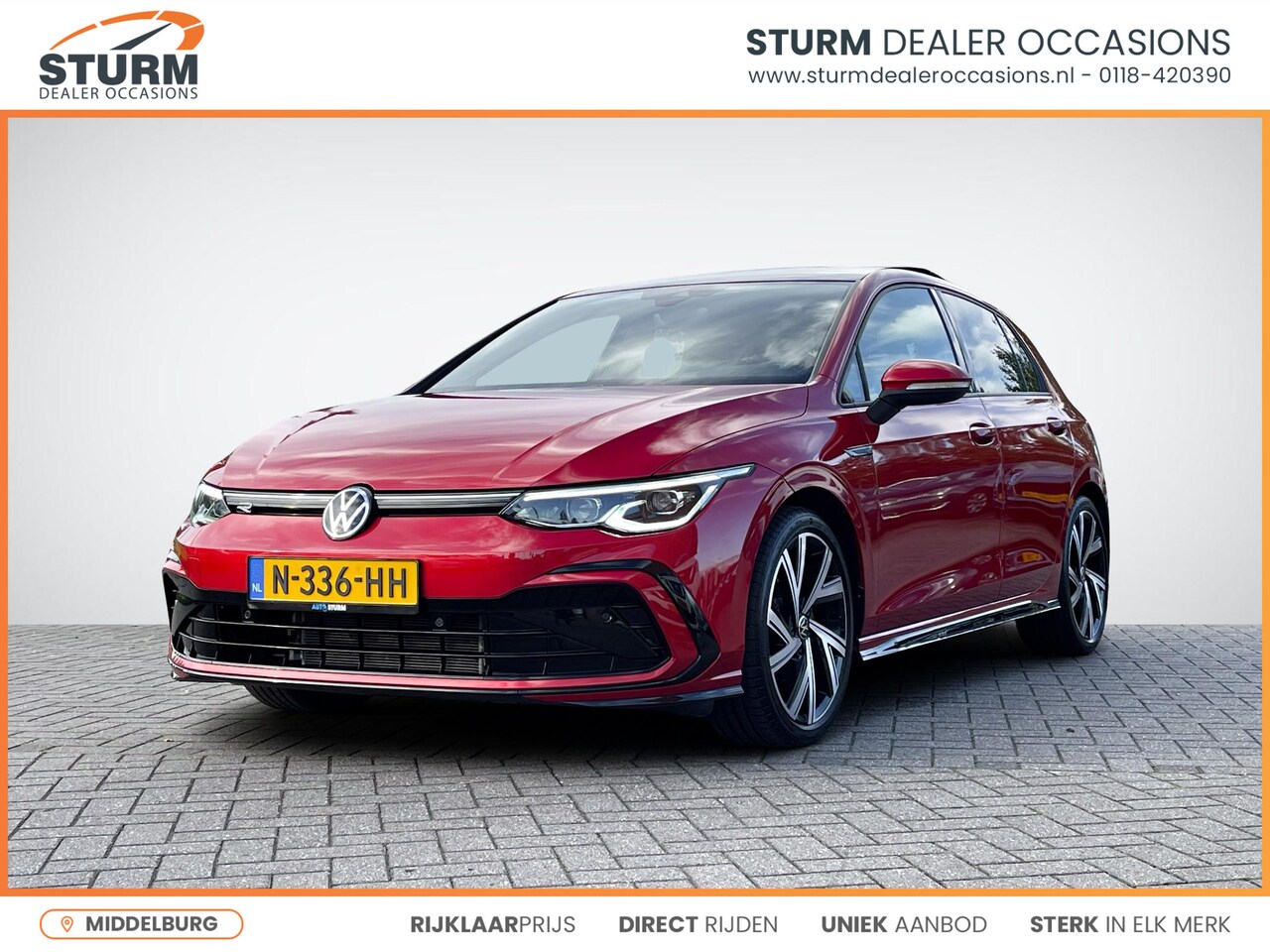 Volkswagen Golf - 1.5 eTSI R-Line | Panoramadak | Harman/Kardon | Sportstoelen | Full-LED | Navigatie | Appl - AutoWereld.nl