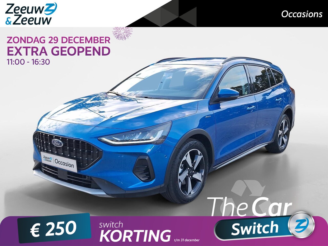 Ford Focus Wagon - 1.0 EcoBoost Hybrid Active 155Pk automaat | Adaptive cruisecontrol | B&O Audio | Dodehoekd - AutoWereld.nl