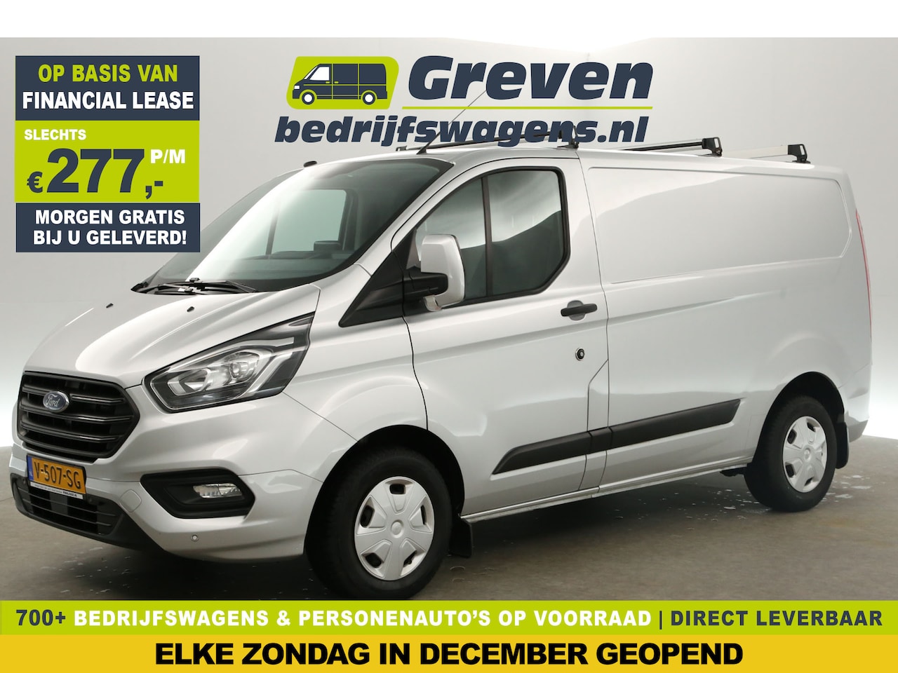 Ford Transit Custom - 280 2.0 TDCI L1H1 131PK Airco Carplay Cruise PDC Navi LED Metallic Leder Stoelverwarming - AutoWereld.nl