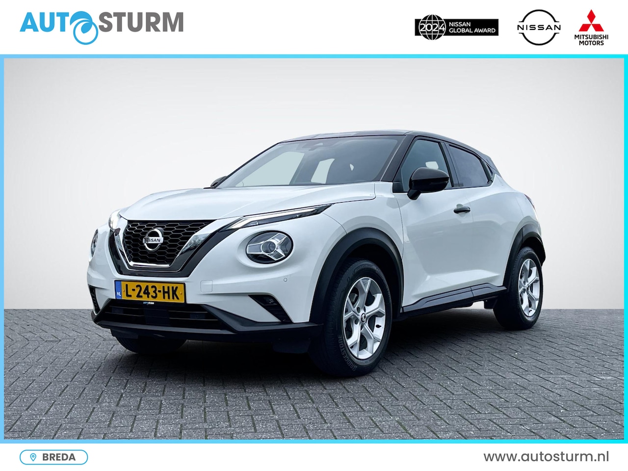 Nissan Juke - 1.0 DIG-T N-Connecta Parking Pack | Two-Tone Lakkleur | Navigatie | Camera | LED Koplampen - AutoWereld.nl