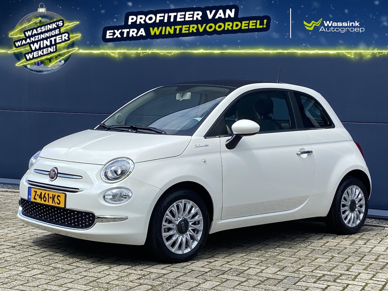 Fiat 500 - 1.0 70pk Hybrid Dolcevita | Panoramadak | Climate Control | Half-lederen bekleding - AutoWereld.nl