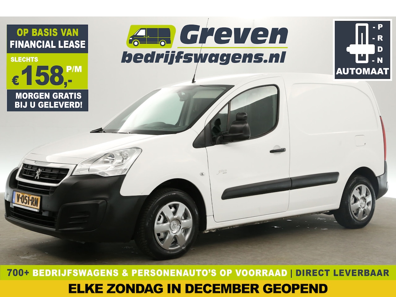 Peugeot Partner - 120 1.6 BlueHDi L1H1 Automaat Airco Cruise PDC Elektrpakket Schuifdeur - AutoWereld.nl