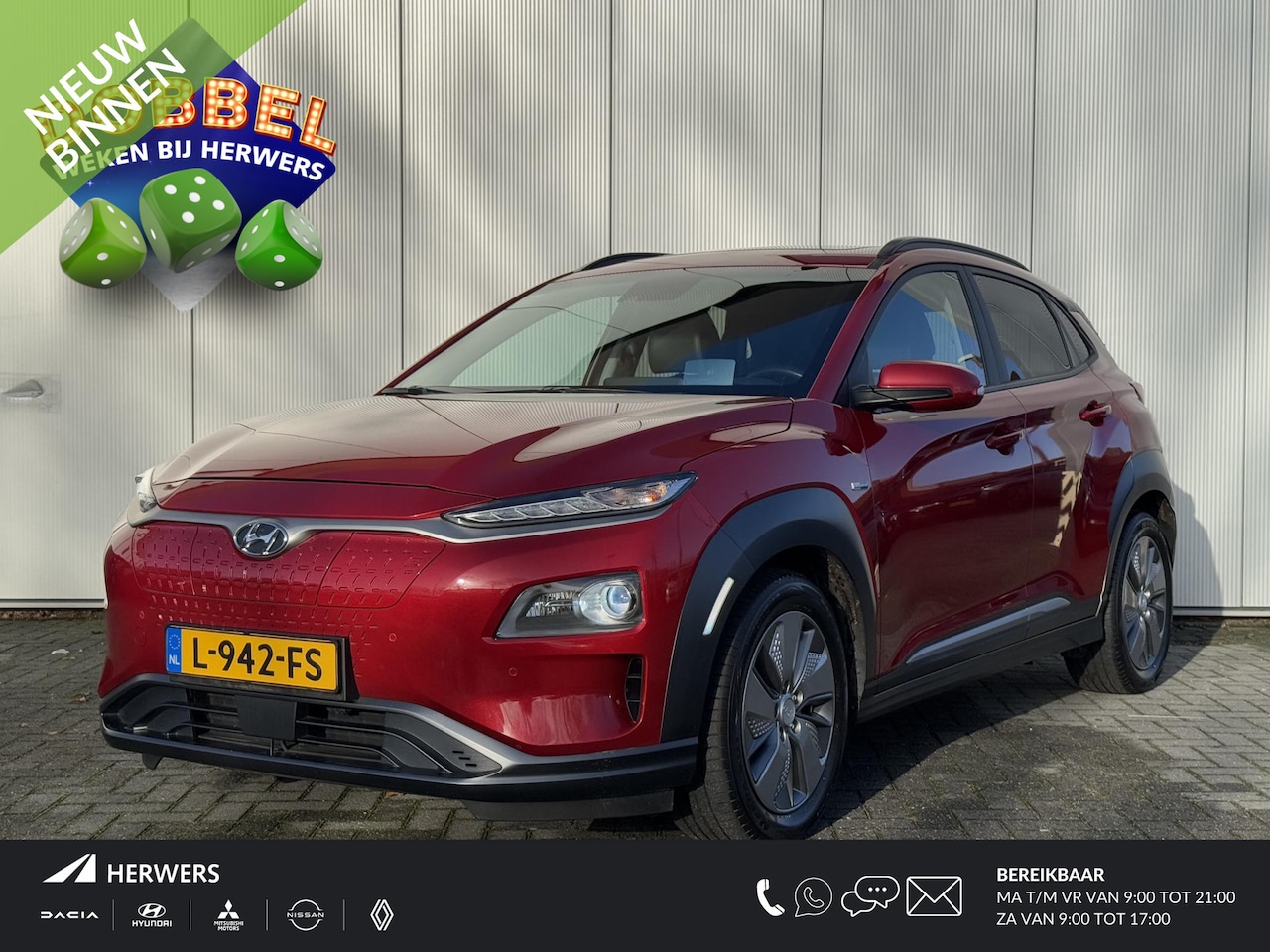 Hyundai Kona Electric - EV Premium Sky 64 kWh / Lederen Bekleding / Open Dak / Stoelverwarming en Verkoeling / 3 f - AutoWereld.nl