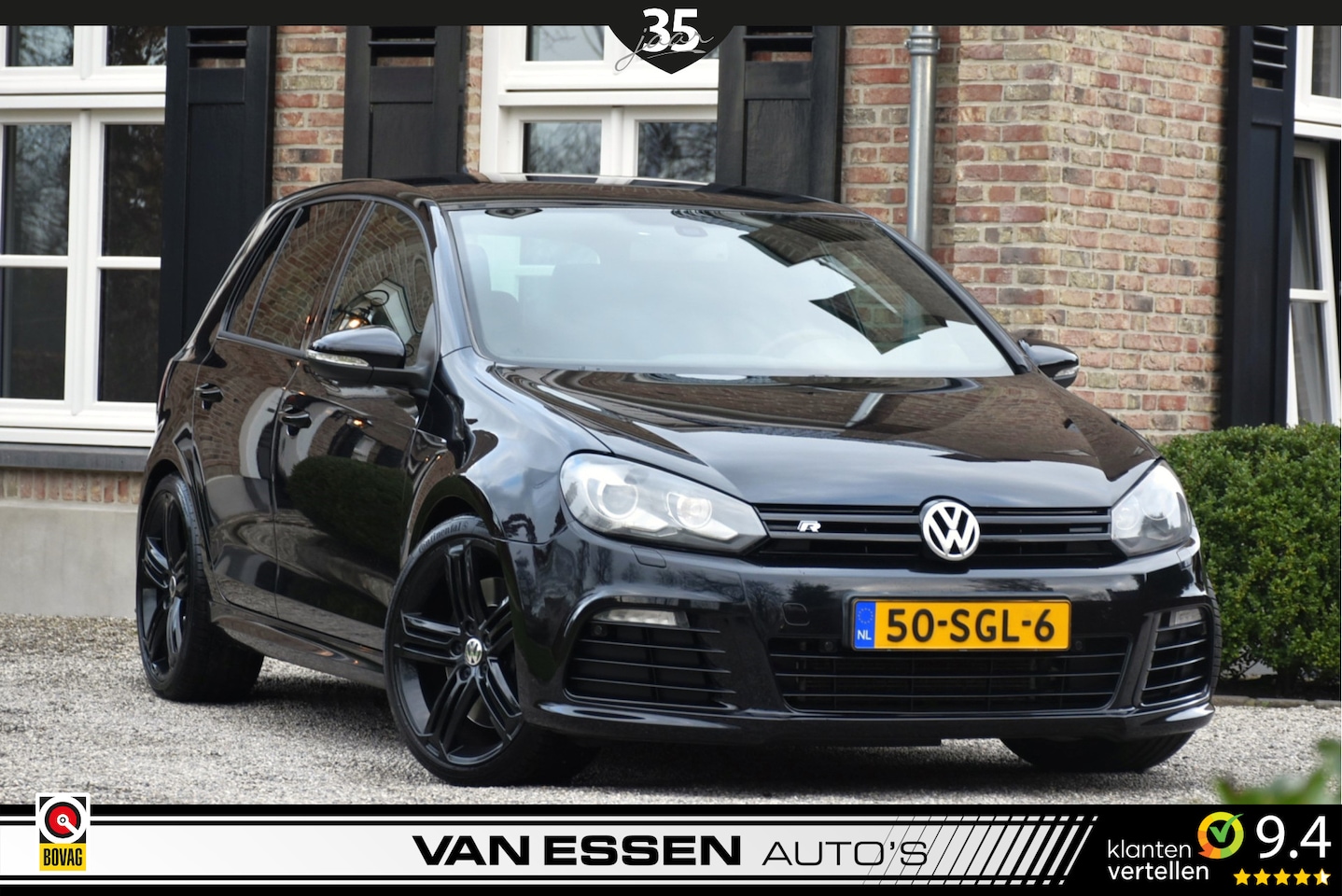 Volkswagen Golf - 2.0 R 4-Motion DSG Navi Camera Dynaudio Leder Flippers NL-Auto! - AutoWereld.nl