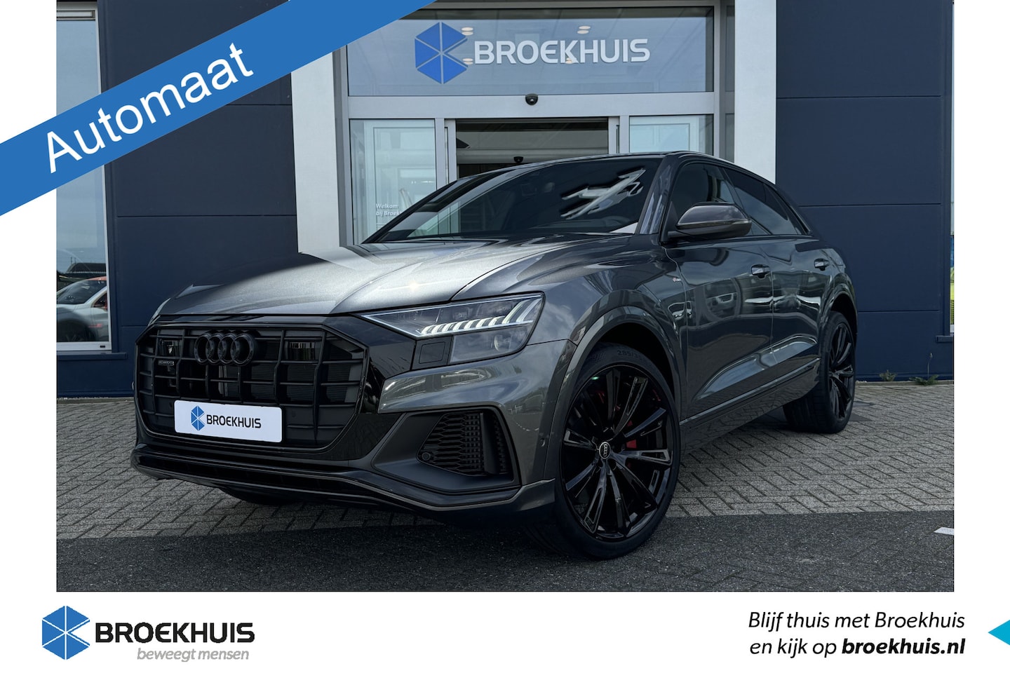 Audi Q8 - 60 TFSI E QUATTRO Competition | Zwart Optiek | Carbon | 23' LMV | B&O | Trekhaak | Luchtve - AutoWereld.nl