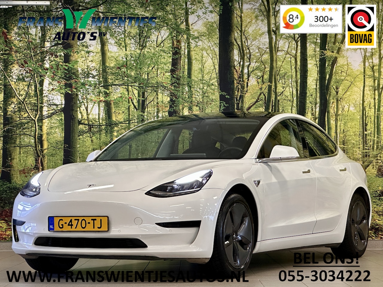 Tesla Model 3 - Standard RWD Plus 60 kWh | Panoramadak | 360° Camera | Parkeersensoren | Stoelverwarming | - AutoWereld.nl