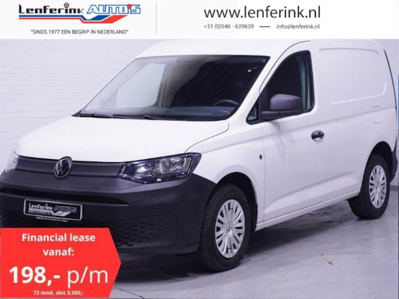 Volkswagen Caddy - 2.0 TDI 75 pk Airco, va 198,- p/mnd, Bluetooth Laadruimte Pakket, Elek. Pakket, 2-Zits - AutoWereld.nl