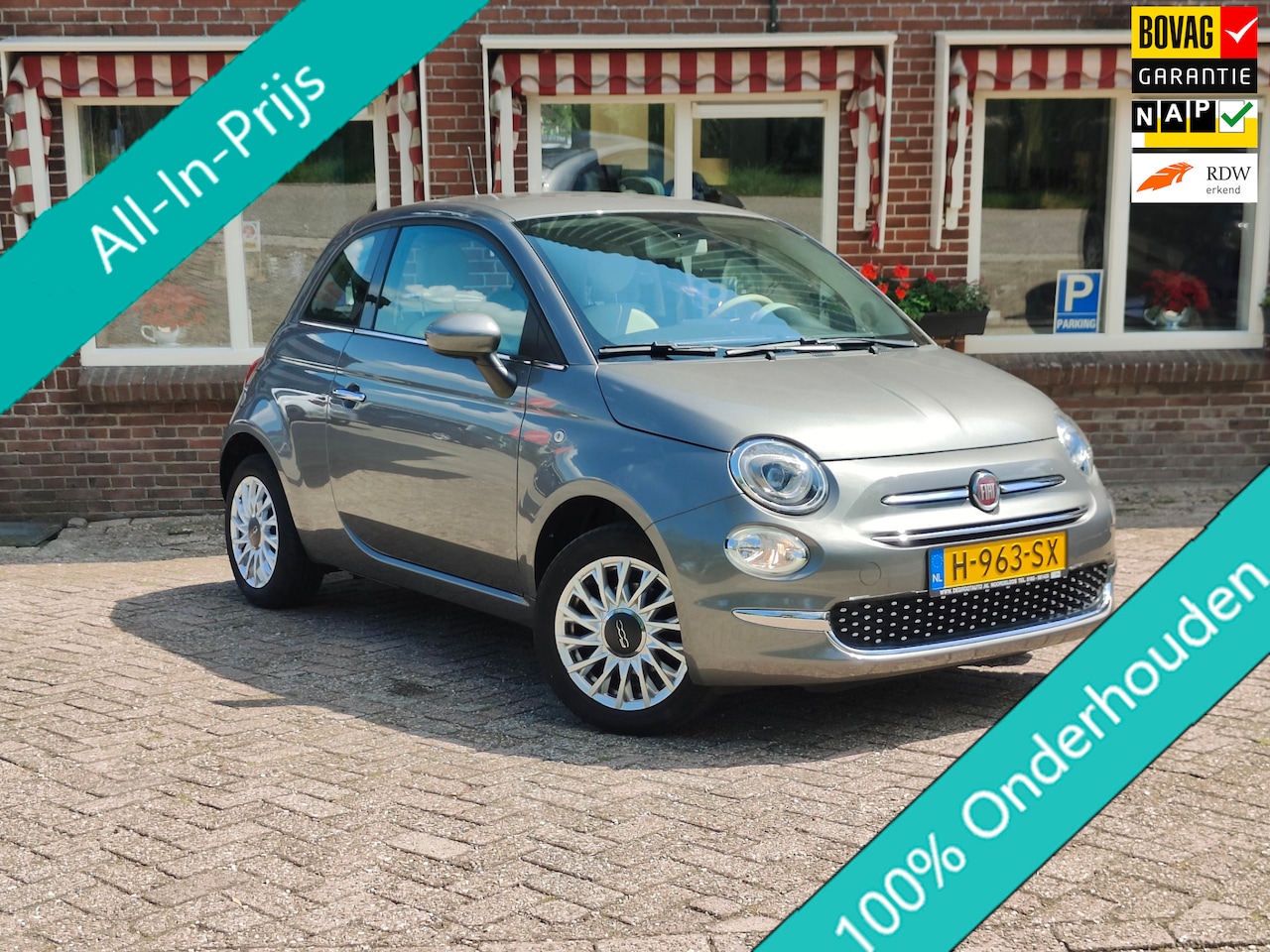 Fiat 500 - 1.2 Lounge Navi Cruise Clima LMV pdc - RIJKLAAR - - AutoWereld.nl