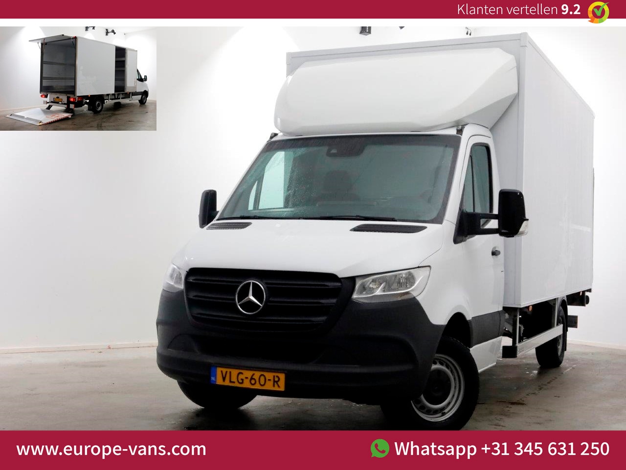 Mercedes-Benz Sprinter - 314 CDI 143pk E6 Bakwagen met laadklep en zijdeur L440 1000kg laadverm. 08-2021 - AutoWereld.nl