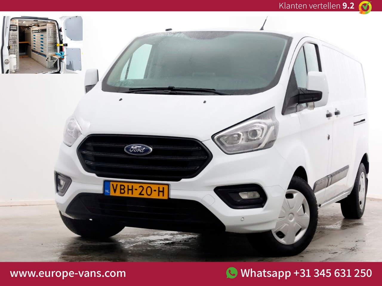 Ford Transit Custom - 2.0 TDCI 170pk E6 Automaat L2H1 Trend 2x Schuifdeur/Inrichting 08-2019 - AutoWereld.nl