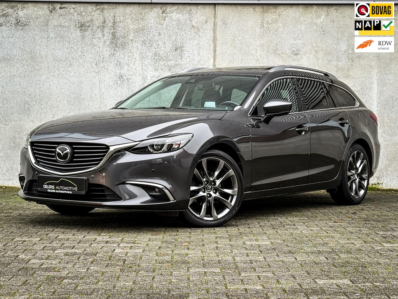 Mazda 6 Sportbreak - 2.5 SkyActiv-G 192 GT-M | Head-up | Bose | Leder | Clima | Navi | Schuifdak | Machine Grey - AutoWereld.nl