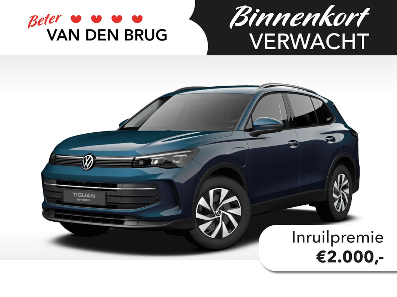 Volkswagen Tiguan - 1.5 eHybrid Life Edition 204pk Trekhaak | 17 inch | 360 Camera | Keyless - AutoWereld.nl