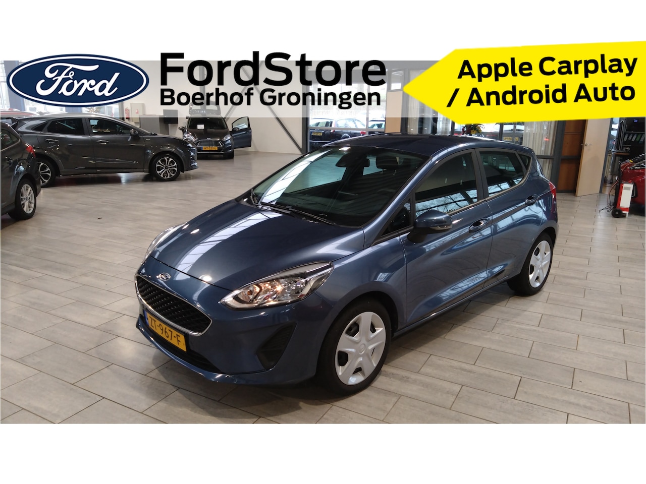 Ford Fiesta - 1.1 85 pk Trend | Navi | Cruise | Parkeersens. | 4 seiz. banden | 100% dealer onderh. - AutoWereld.nl