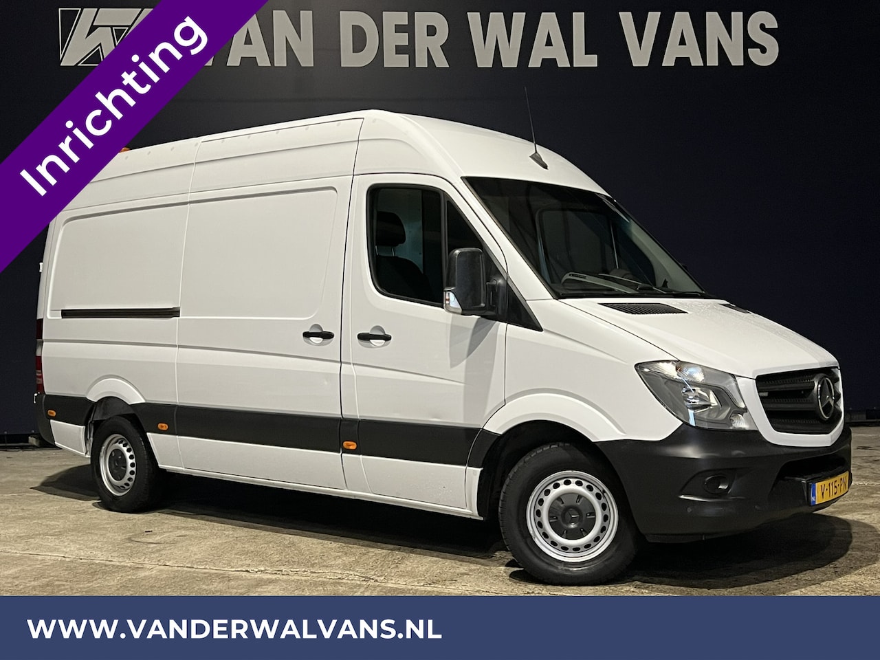 Mercedes-Benz Sprinter - 316 CDI 164pk L2H2 inrichting Euro6 Airco | 2800kg trekhaak | cruisecontrol, parkeersensor - AutoWereld.nl