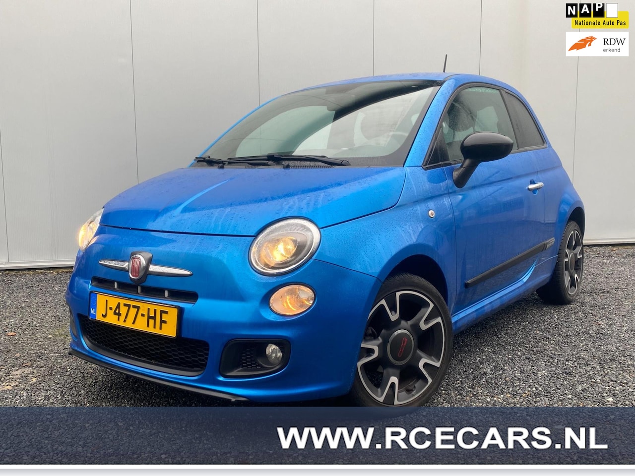 Fiat 500 - 1.2 Lounge| Sport pakket | pdc | Blue en me | Leder-Stof | KM: 55.000 !!! - AutoWereld.nl