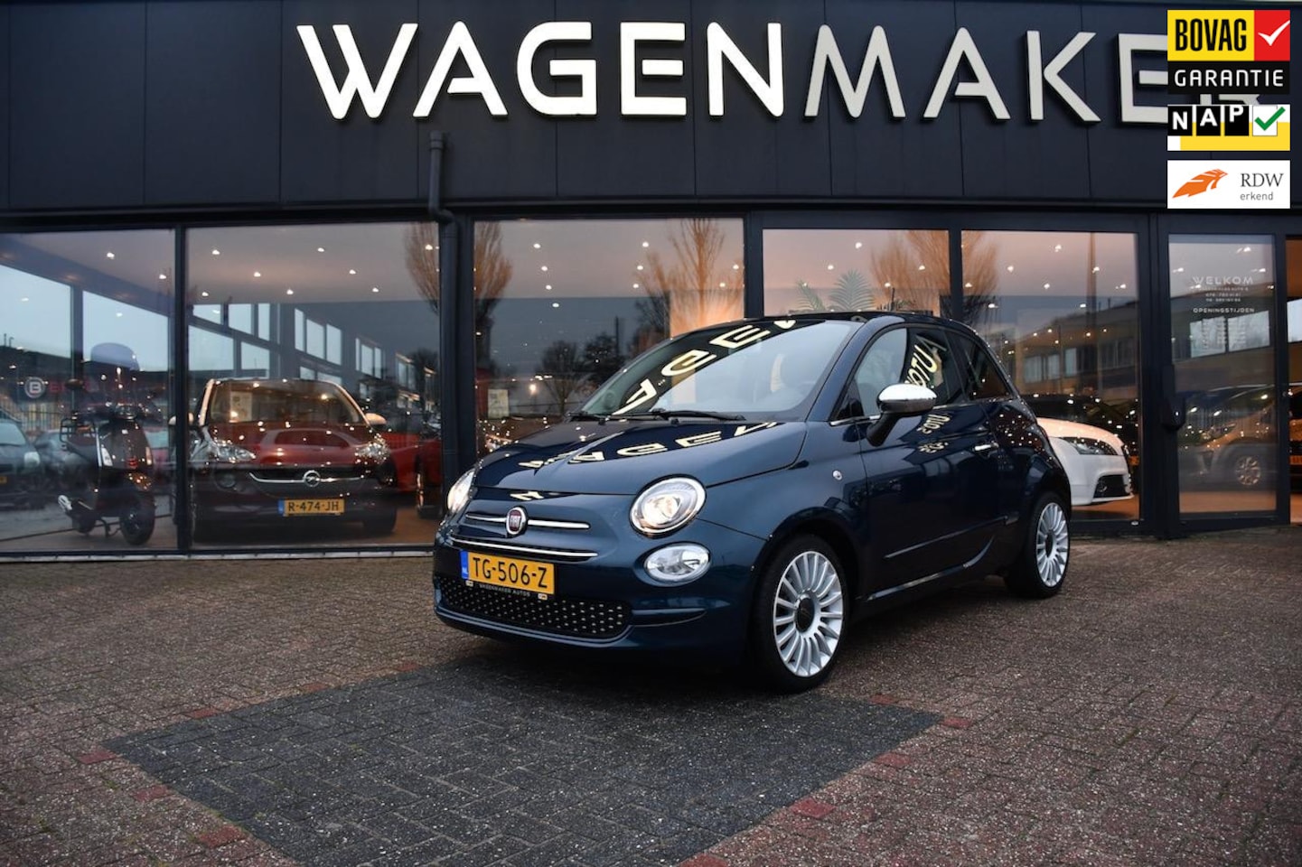 Fiat 500 - 0.9 TwinAir Turbo Collezione Clima|Cruise|NAVI|Carplay - AutoWereld.nl