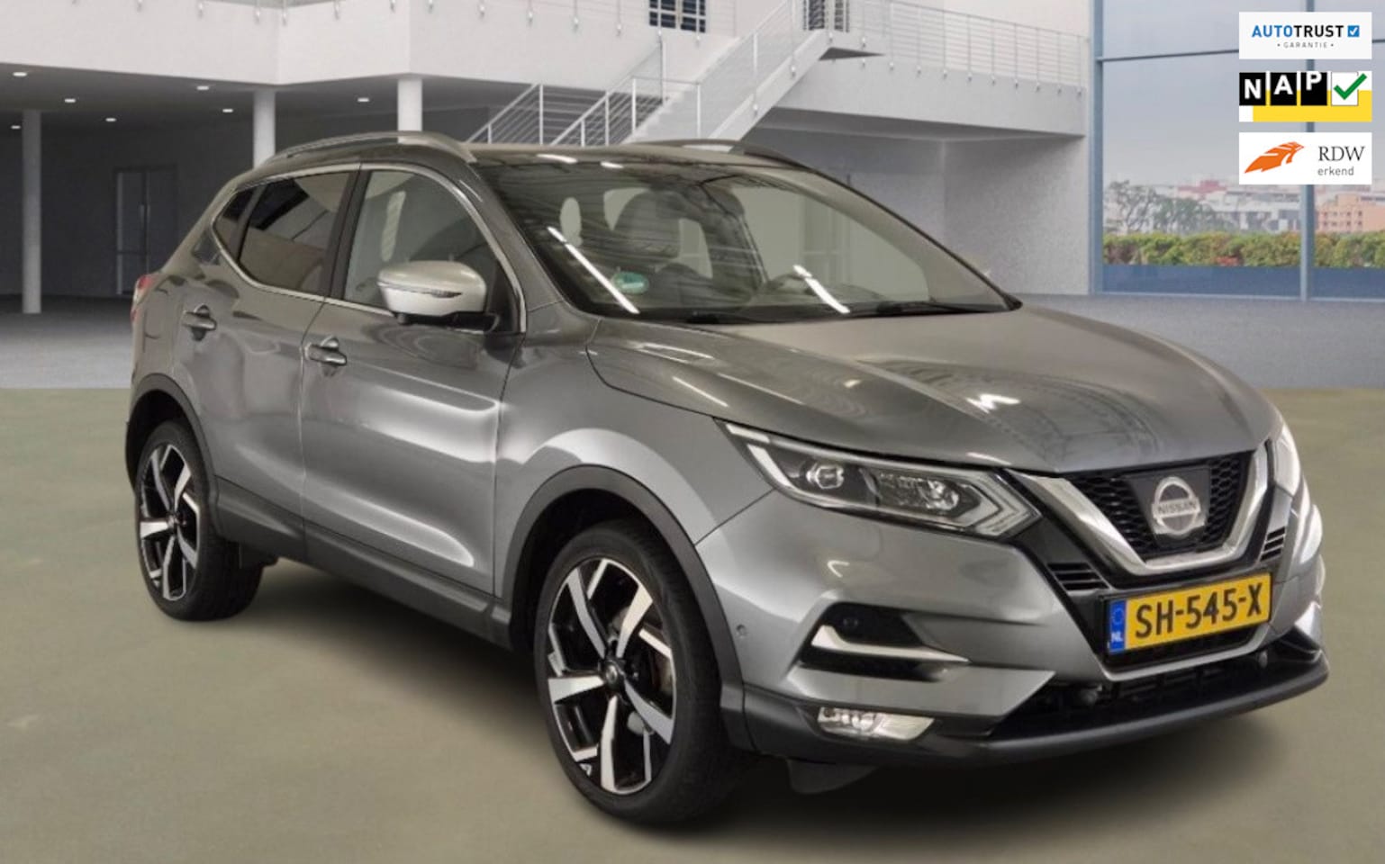 Nissan Qashqai - 1.2 Tekna + VOL OPTIES/Leer/Cam/Aut/Pano/1eig/NL - AutoWereld.nl