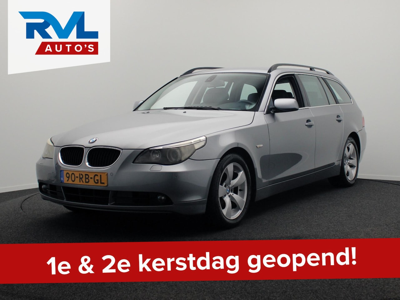 BMW 5-serie Touring - 525i High Executive Automaat Leder Trekhaak Navigatie Climate-control Cruise - AutoWereld.nl