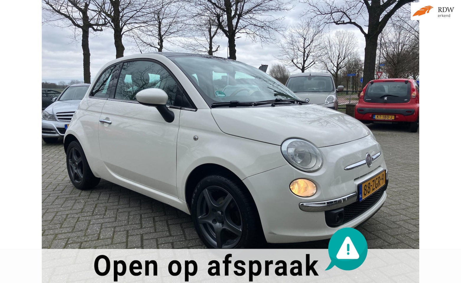 Fiat 500 - 1.2 Lounge met Airco Panorama dak! APK 12 Aug 2025 ZEER MOOI - AutoWereld.nl