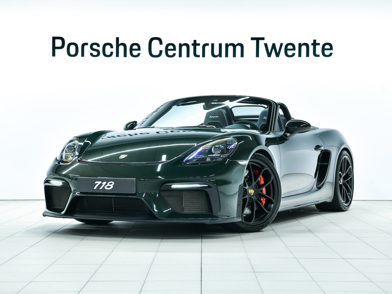 Porsche 718 Boxster - Spyder PTS - Brewster Green - AutoWereld.nl