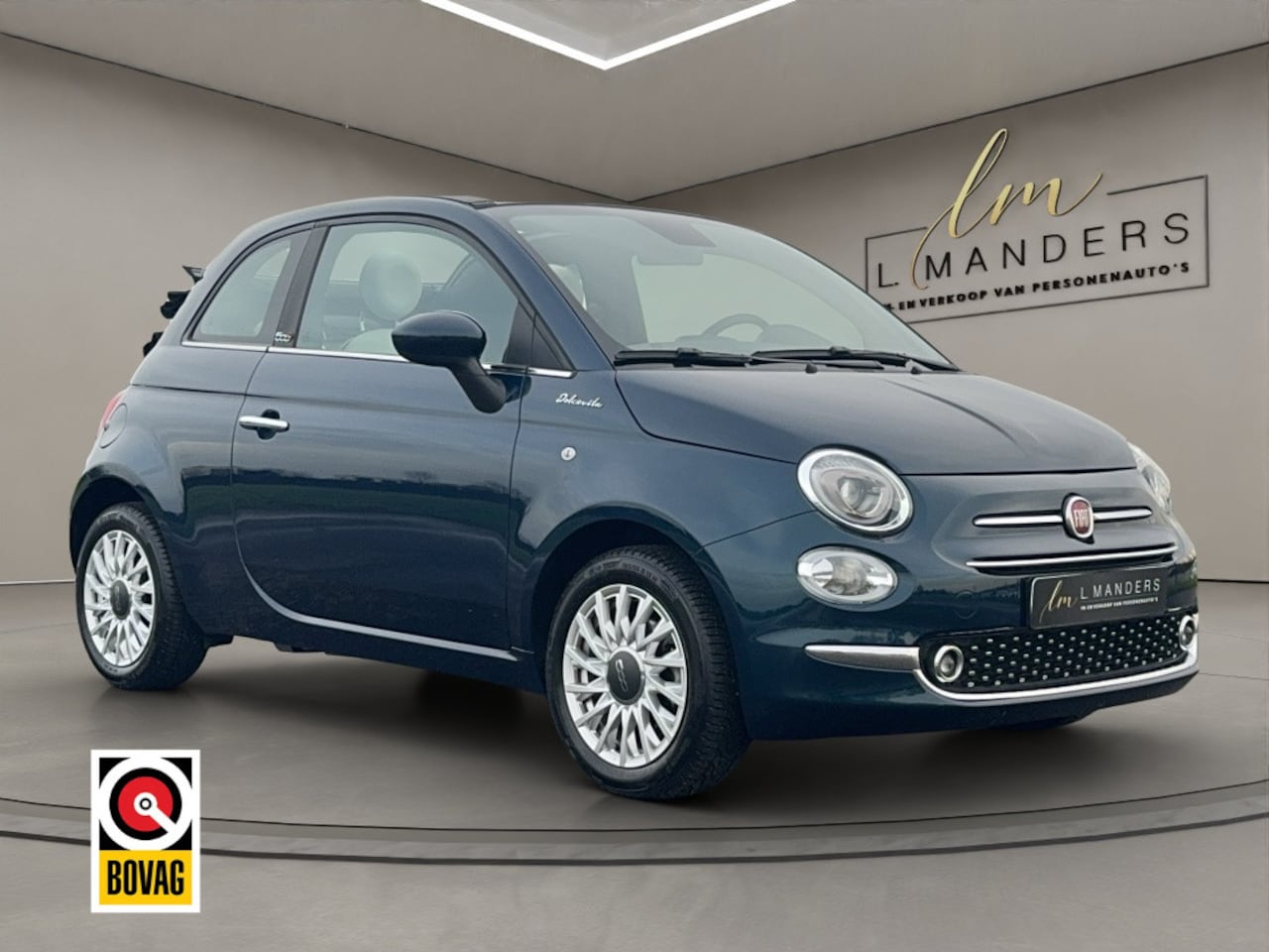 Fiat 500 C - 1.0 Hybrid Dolcevita 2023 BLAUW | Cruise Control | Apple CarPlay - AutoWereld.nl