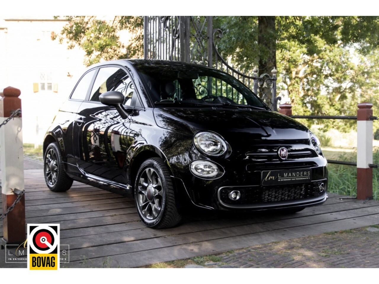 Fiat 500 - 1.2 Sport 2019 ZWART | Apple CarPlay | Leder | Benzine - AutoWereld.nl