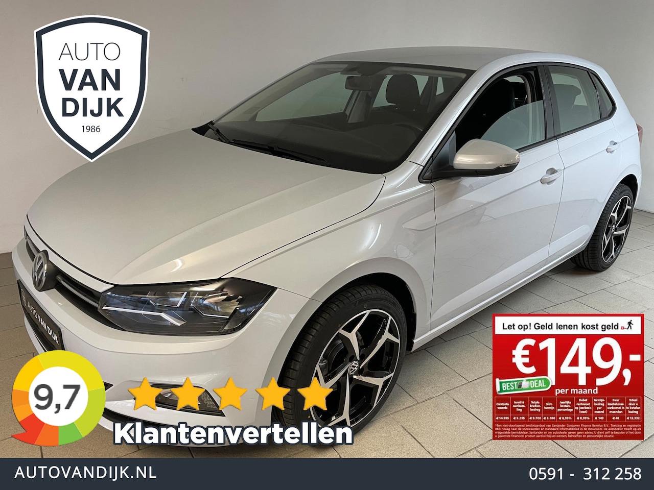 Volkswagen Polo - 1.0 TSI Comfortline AIRCO NAVI CRUISE BLUETOOTH 17INCH VELGEN APPLE CARPLAY METALLIC LAK Z - AutoWereld.nl