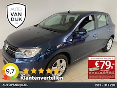 Dacia Sandero - 0.9 TCe Bi-Fuel Laureate LPG G3 AIRCO NAVI BLUETOOTH 5DRS VELGEN ELEK RAMEN CENT VERG ZEER