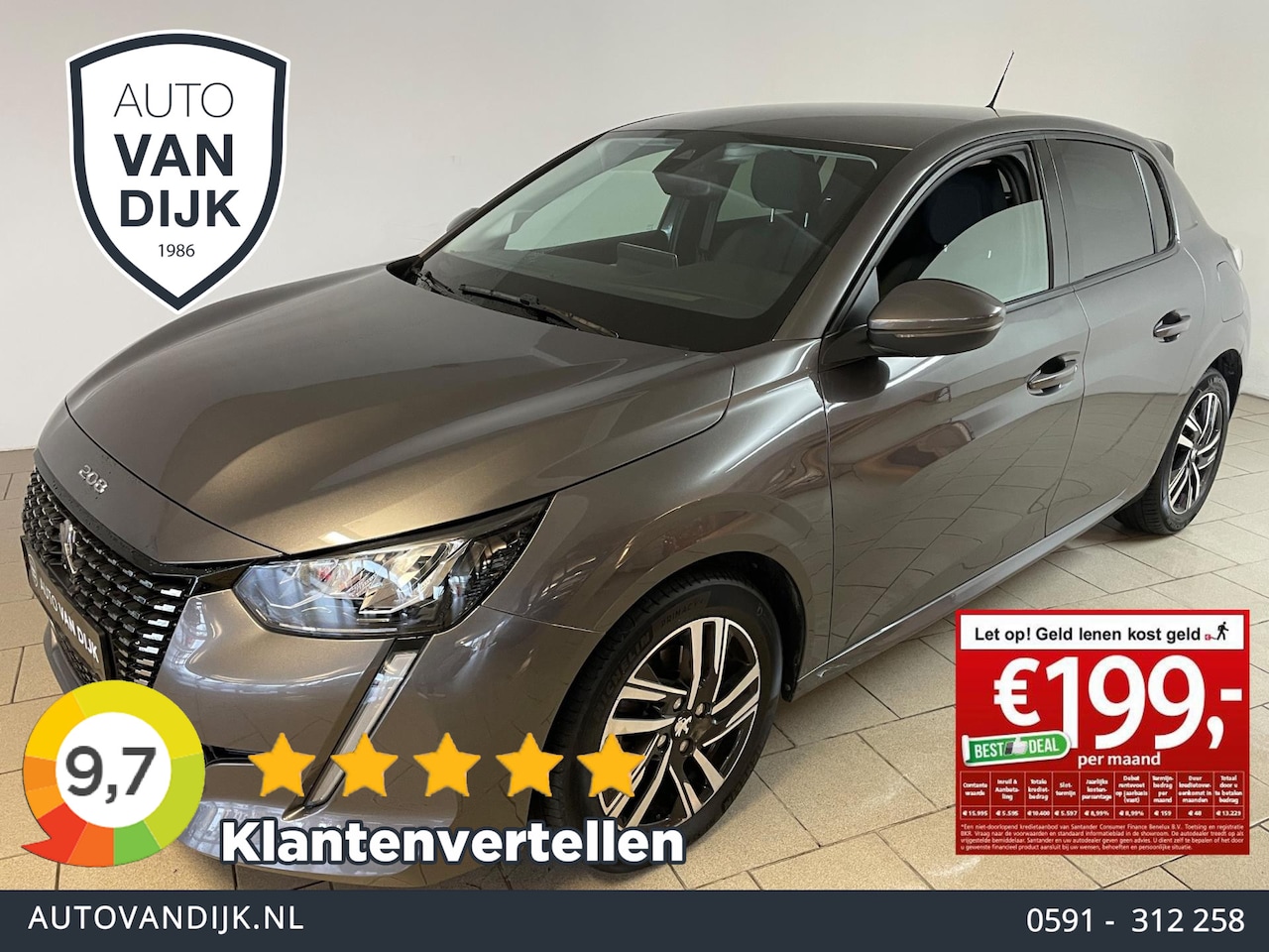 Peugeot 208 - 1.2 PureTech Allure Pack AUTOMAAT AIRCO NAVI CRUISE BLUETOOTH ELEK RAMEN CENT VERG PRIVACY - AutoWereld.nl