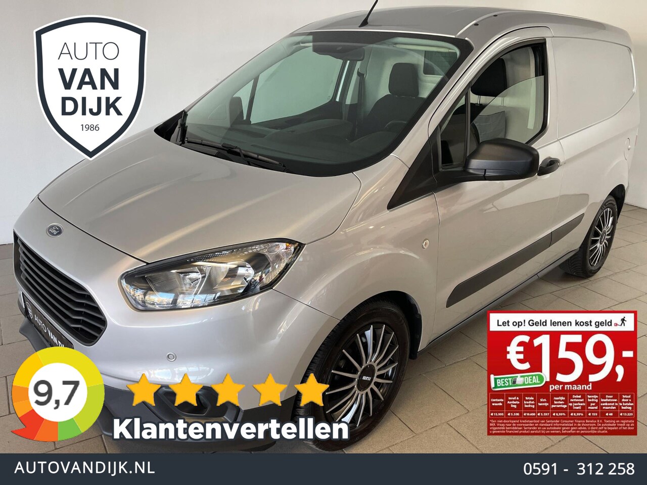 Ford Transit - 1.0 EcoBoost 100pk MARGE BUS GEEN BTW AIRCO CAMERA BLUETOOTH PDC SCHUIFDEUR SPARCO WIELDOP - AutoWereld.nl