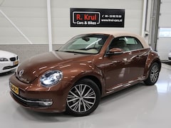 Volkswagen Beetle Cabriolet - 1.4 TSI Design Automaat Leer Xenon Airco-ecc Navigatie Cruise control PDC Stoelverwarming