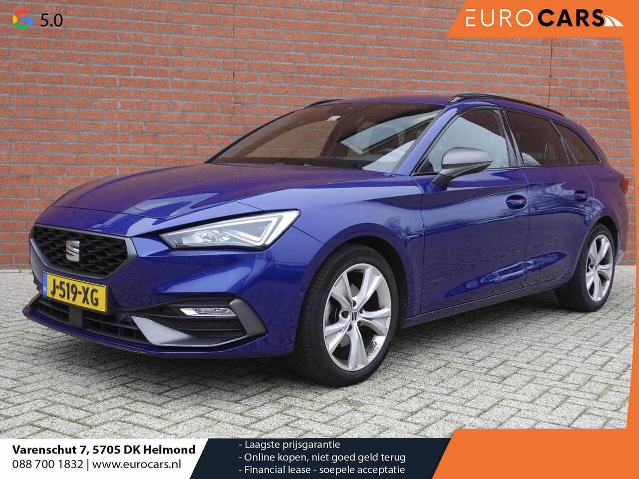 Seat Leon Sportstourer - 1.5 eTSI FR Launch Edition Airco Adaptive Cruise Control Navi Virtual Cockpit Trekhaak Ele - AutoWereld.nl