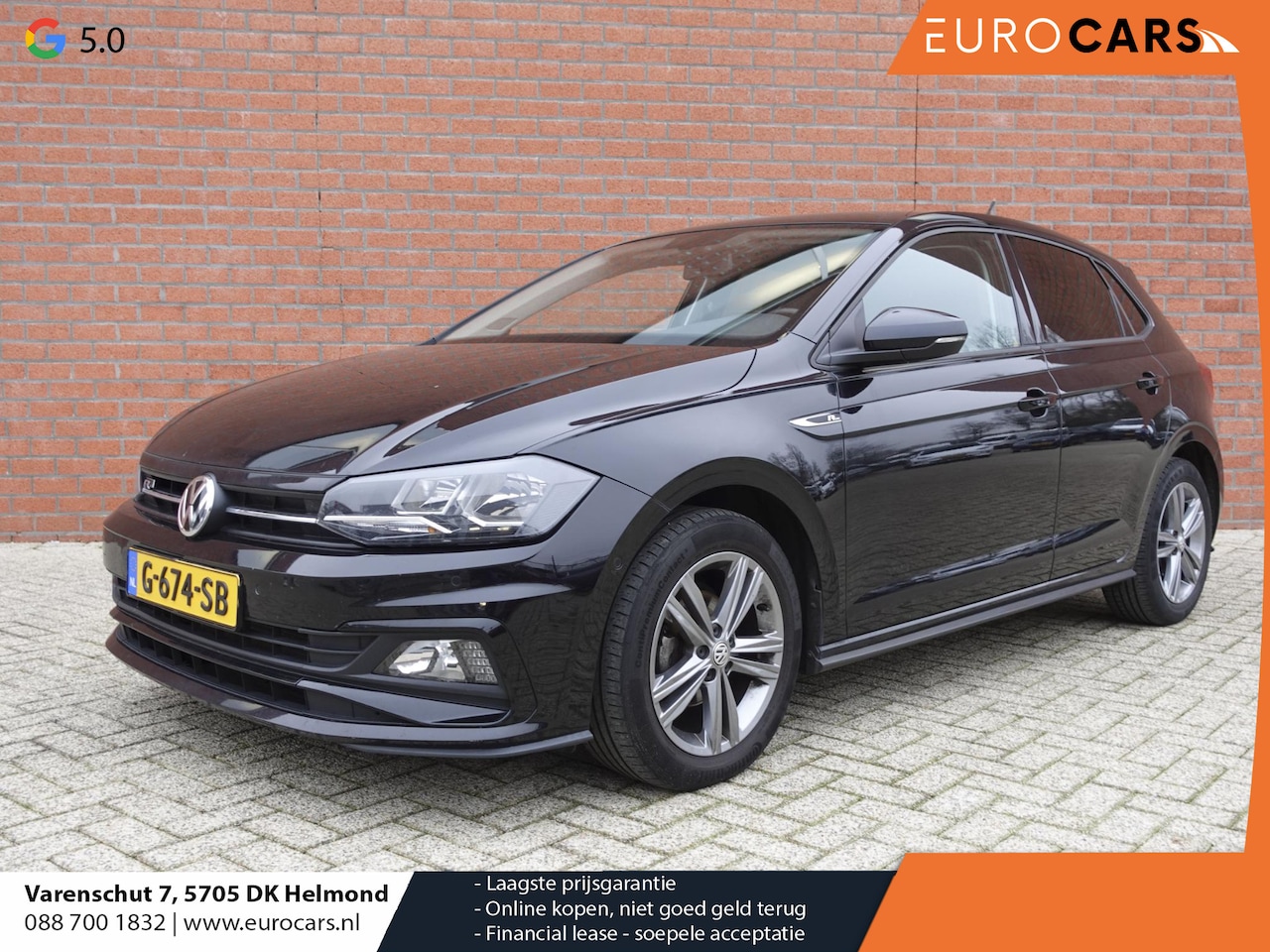 Volkswagen Polo - 1.0 TSI Highline R-Line Airco ECC Navi 17" LM Velgen PDC VA Carplay - AutoWereld.nl