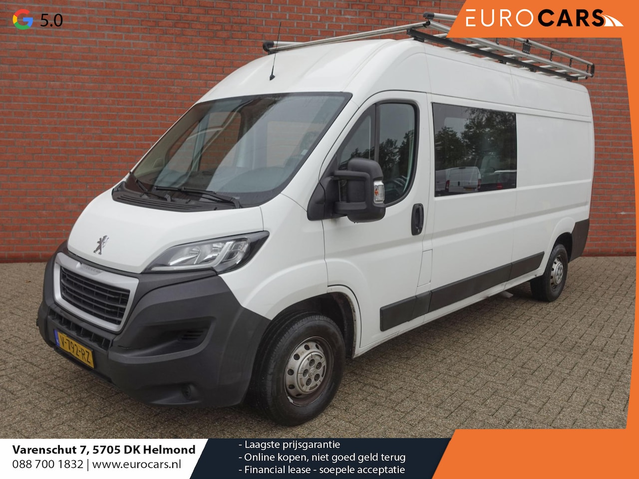 Peugeot Boxer - 2.0 BlueHDI L3H2 Dubbele cabine Airco Navi Trekhaak Imperiaal Trap - AutoWereld.nl