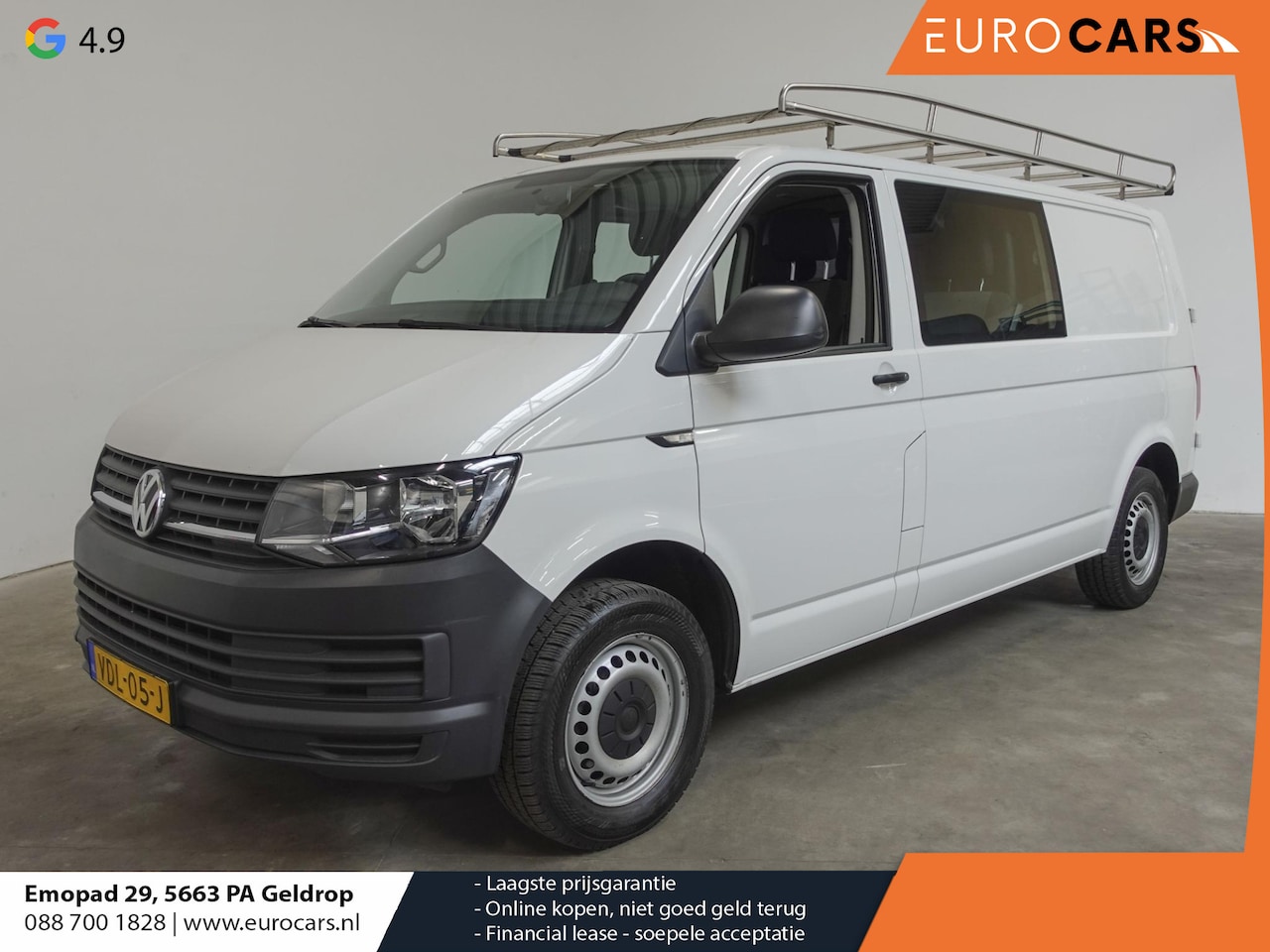 Volkswagen Transporter - T6 L2H1 102pk Dubbele cabine Airco Cruise Trekhaak Imperiaal Bluetooth - AutoWereld.nl