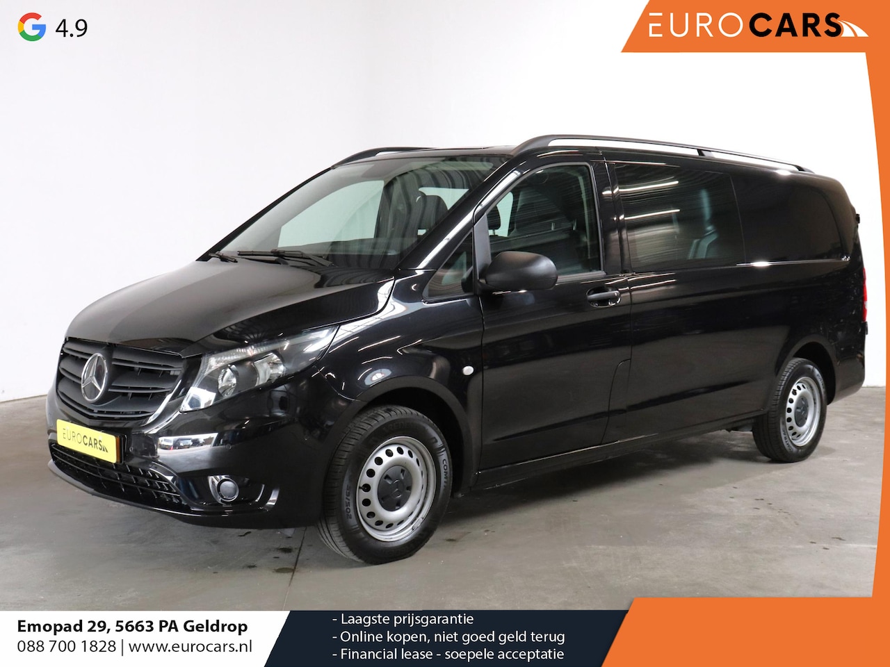 Mercedes-Benz Vito - 110 CDI Lang Dubbele Cabine Airco Navi App-Connect Bluetooth PDC Trekhaak 6-zits - AutoWereld.nl