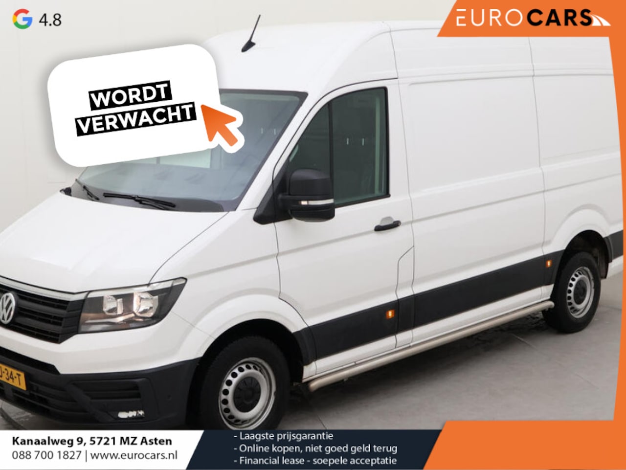 Volkswagen Crafter - 177pk Automaat L3H3 / L2H2 Airco Cruise control Navigatie Camera Apple Carplay Sidebars - AutoWereld.nl