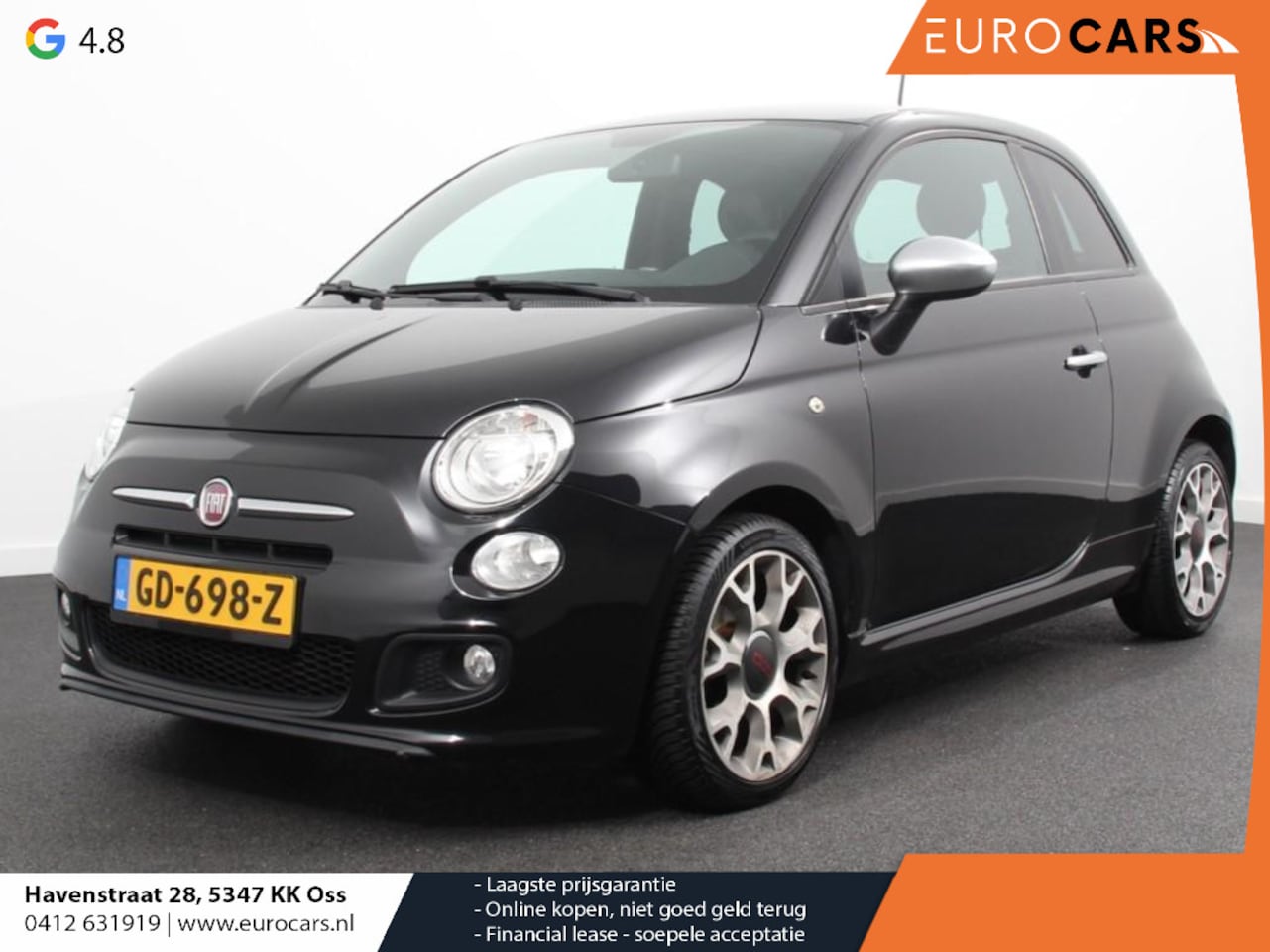 Fiat 500 - 1.2 Automaat Sport | Airco | Lichtmetalen velgen 16" | Sportstoelen | Spoiler - AutoWereld.nl