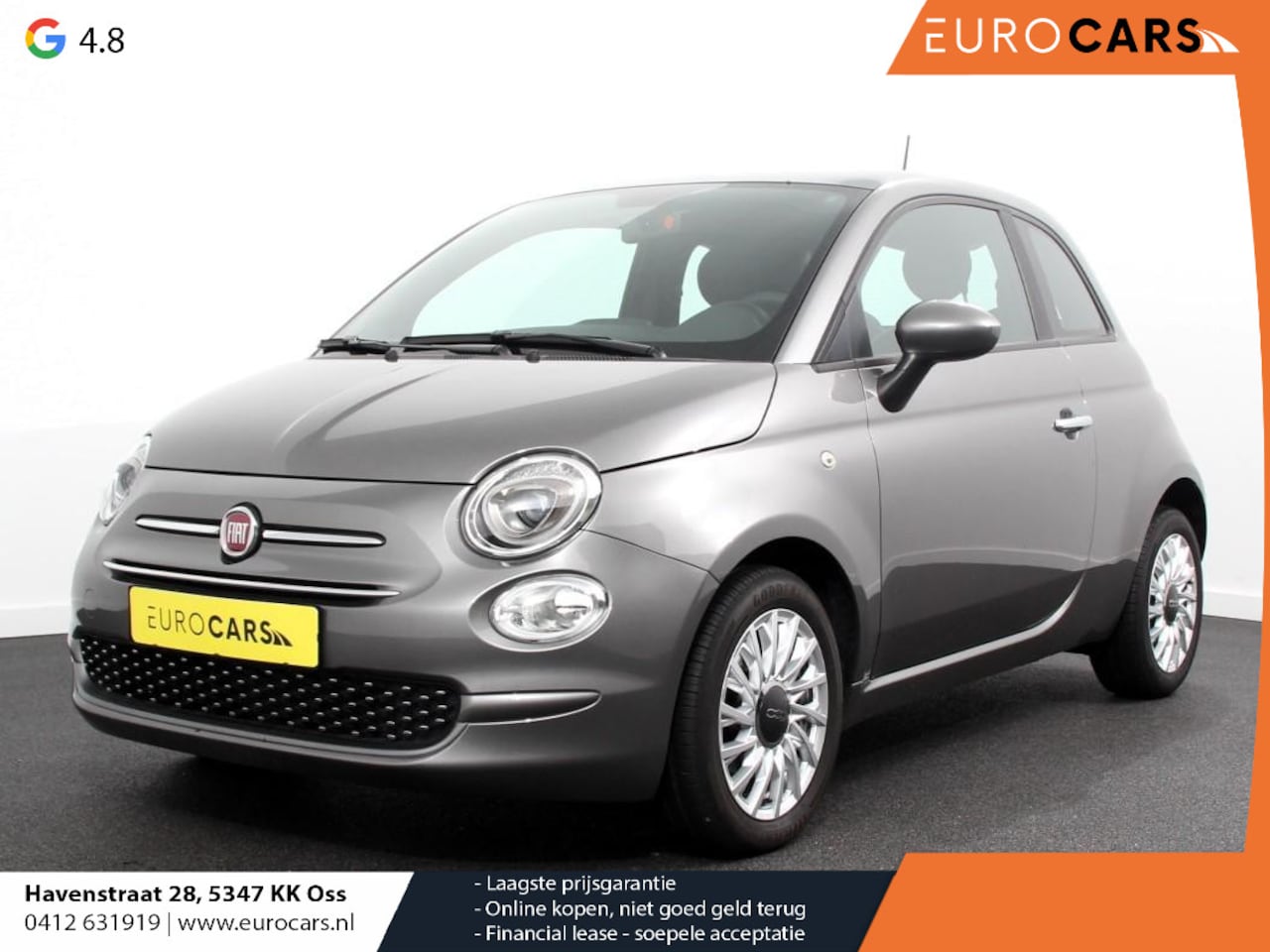 Fiat 500 - 1.0 Hybrid Lounge Plus | Cruise control | Panorama dak | Parkeersensor achter | Climate co - AutoWereld.nl