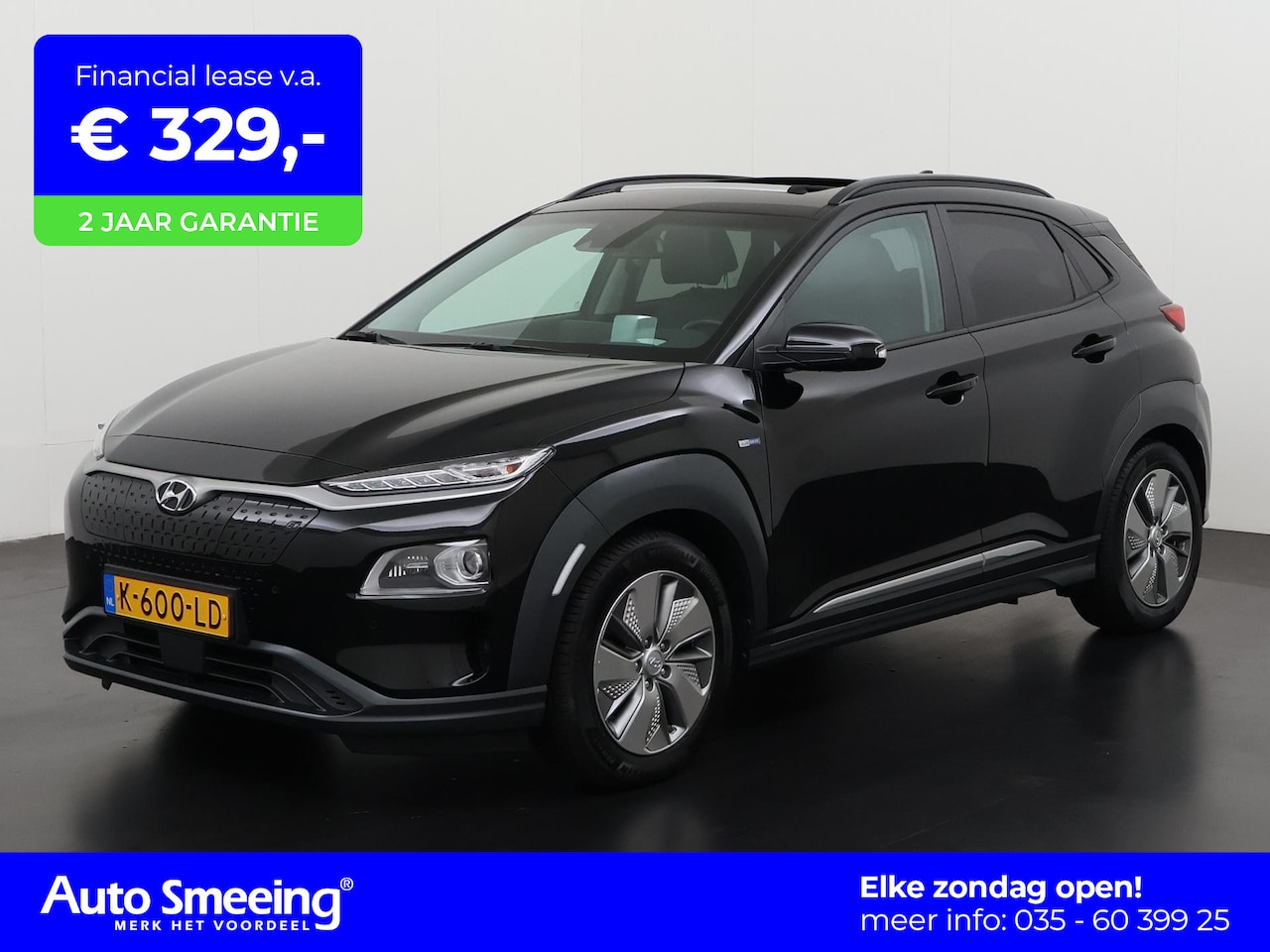 Hyundai Kona Electric - EV Premium 64 kWh 3 fase | Schuifdak | Leder | Trekhaak | Camera | Zondag Open! - AutoWereld.nl