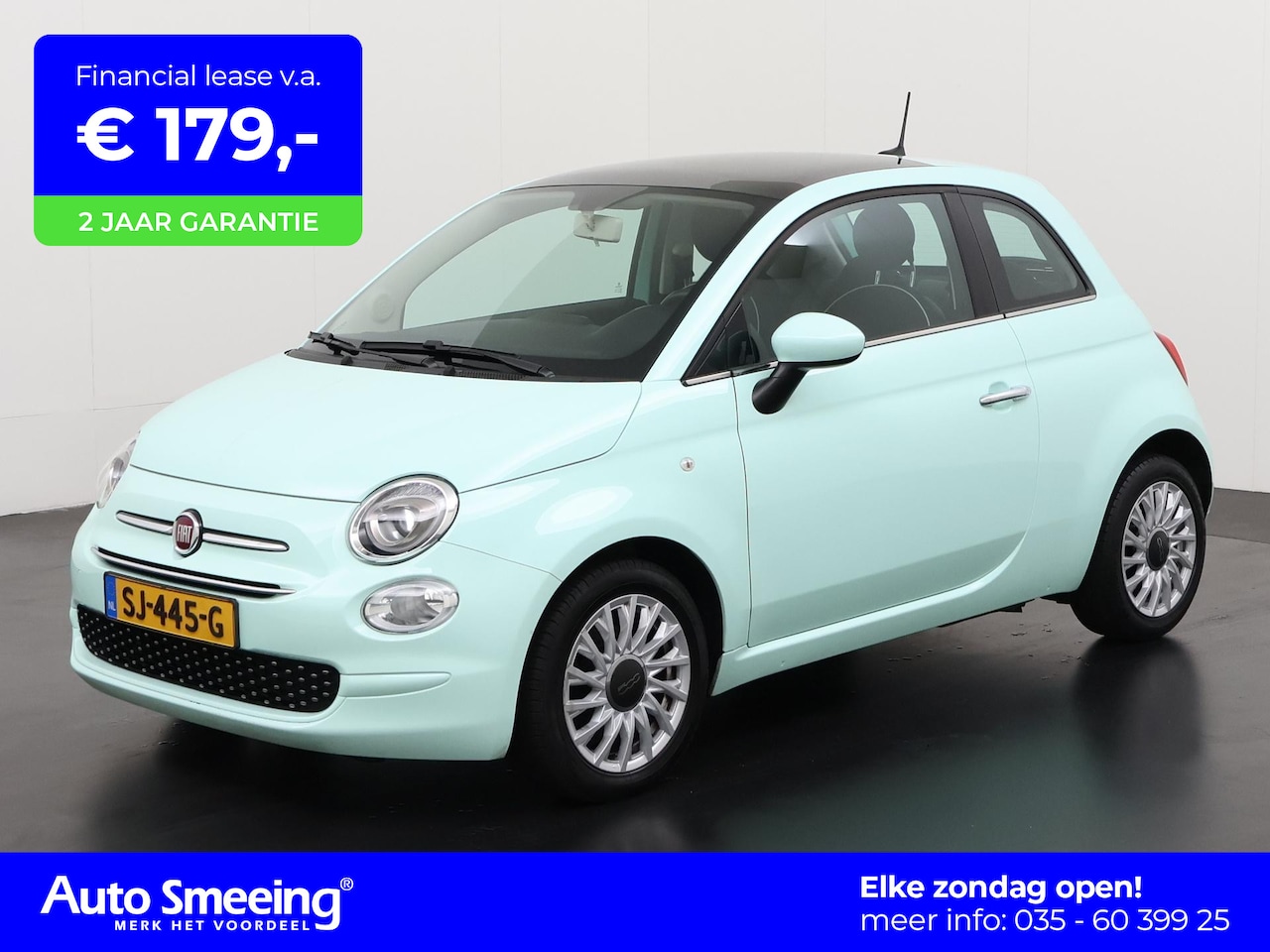 Fiat 500 - 0.9 TwinAir Turbo Lounge Automaat | Panoramadak | Navigatie | Parkeersensor | Zondag Open! - AutoWereld.nl