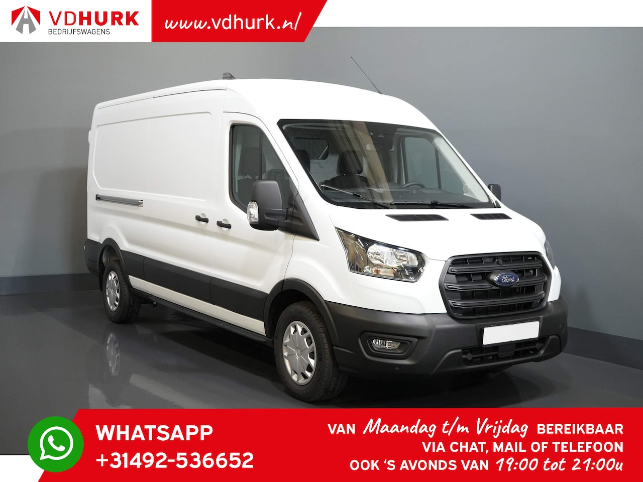 Ford Transit - 350 2.0 TDCI 130 pk Aut. L3H2 Trend NIEUW Cruise/ PDC V+A/ DAB/ Airco - AutoWereld.nl