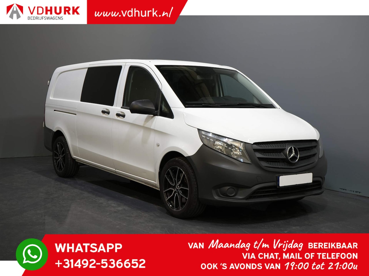 Mercedes-Benz Vito - 114 CDI Aut. L3 XL 2x Schuifdeur/ LMV/ Cruise/ Airco/ Trekhaak - AutoWereld.nl