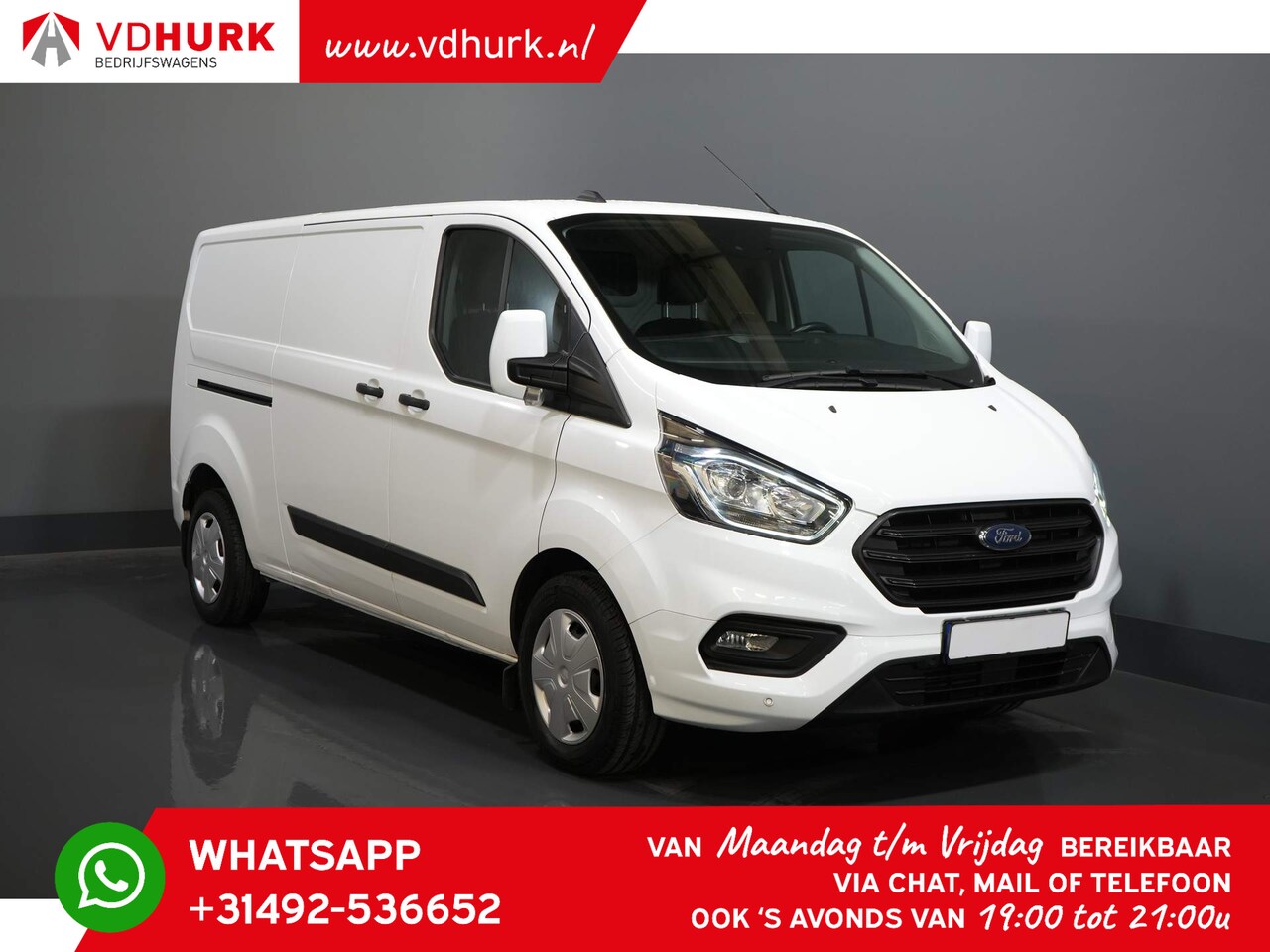 Ford Transit Custom - 2.0 TDCI 130 pk Aut. L2 Cruise/ PDC V+A/ DAB+/ Airco - AutoWereld.nl