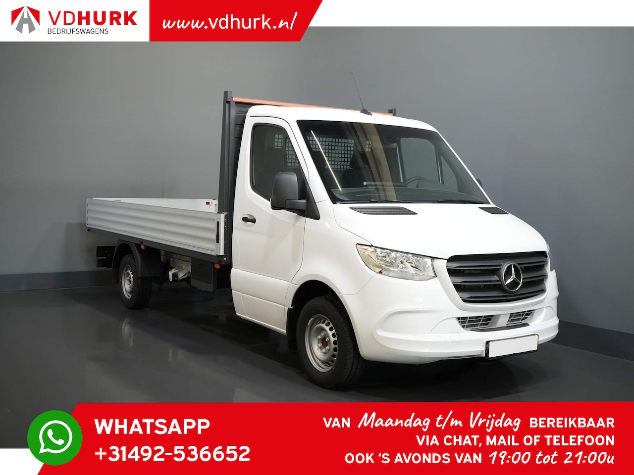 Mercedes-Benz Sprinter - 317 CDI Aut. L3 Open laadbak/ 3.5t Trekverm./ MBUX/ 4.3m bak/ Stoelverw./ Cruise/ Trekhaak - AutoWereld.nl