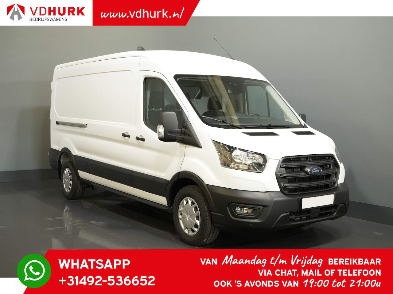 Ford Transit - 350 2.0 TDCI 130 pk Aut. L3H2 Trend NIEUW Cruise/ PDC V+A/ DAB/ Airco - AutoWereld.nl