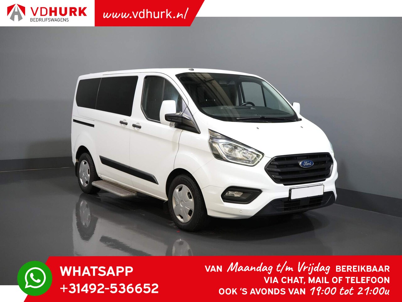 Ford Transit Custom Tourneo - 2.0 TDCI € 33.012,- incl. BTW/BPM Trend Combi/ Kombi/ 9 Persoons/ 9 P/ Cruise/ PDC/ Airco - AutoWereld.nl