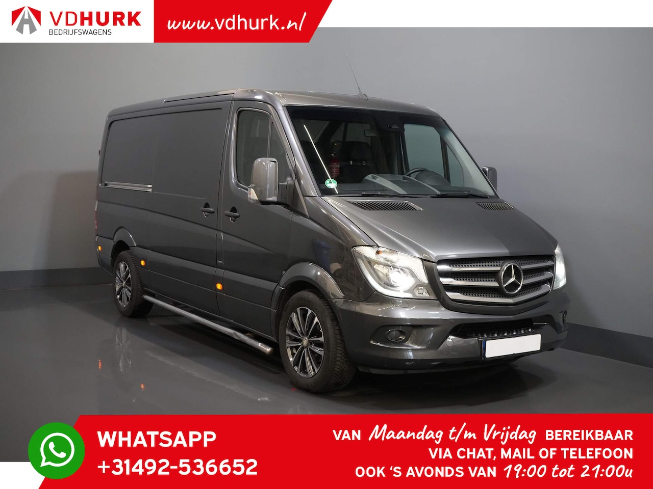 Mercedes-Benz Sprinter - 319 L2H1 EURO6 Standkachel/ Stoelverw./ 18''LMV/ LED/ Navi/ Airco/ Sidebars - AutoWereld.nl