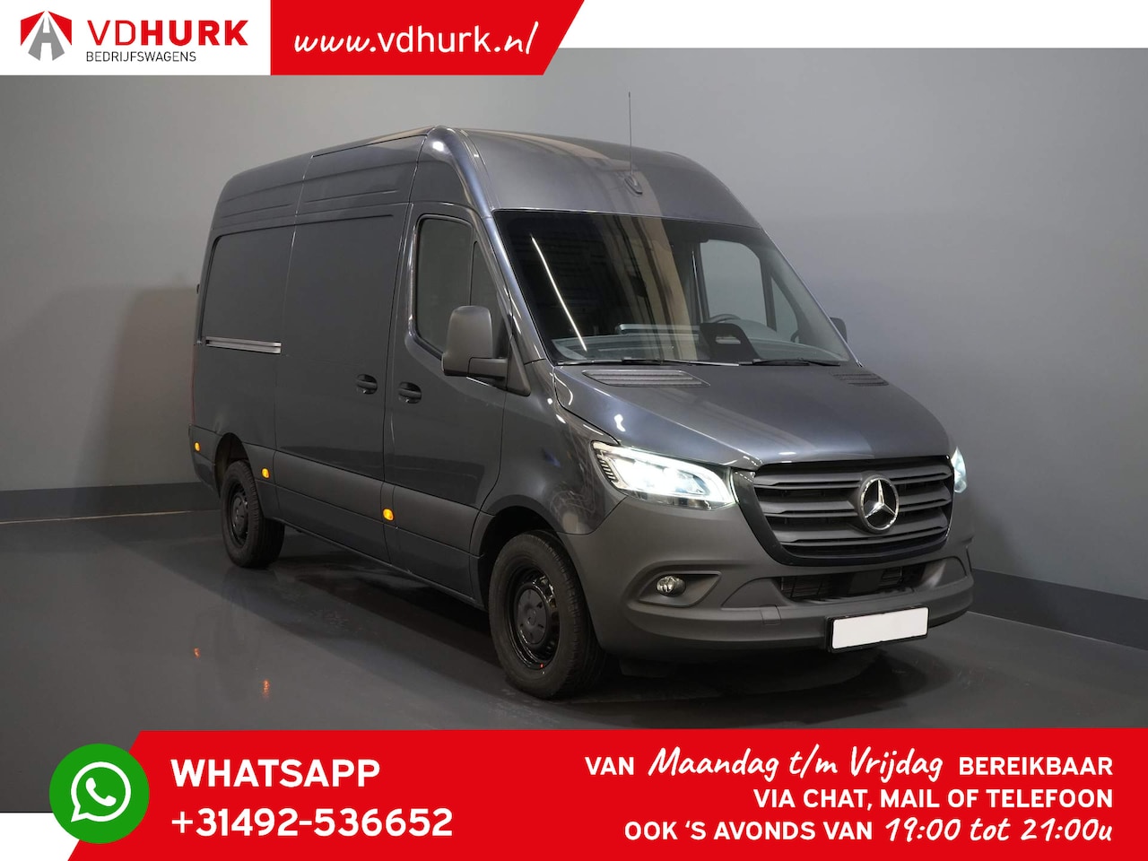 Mercedes-Benz Sprinter - 319 L2H2 Pro/ 3.5t Trekhaak/ LED/ MBUX/ Carplay/ Camera/ Cruise/ Gev. Stoel - AutoWereld.nl