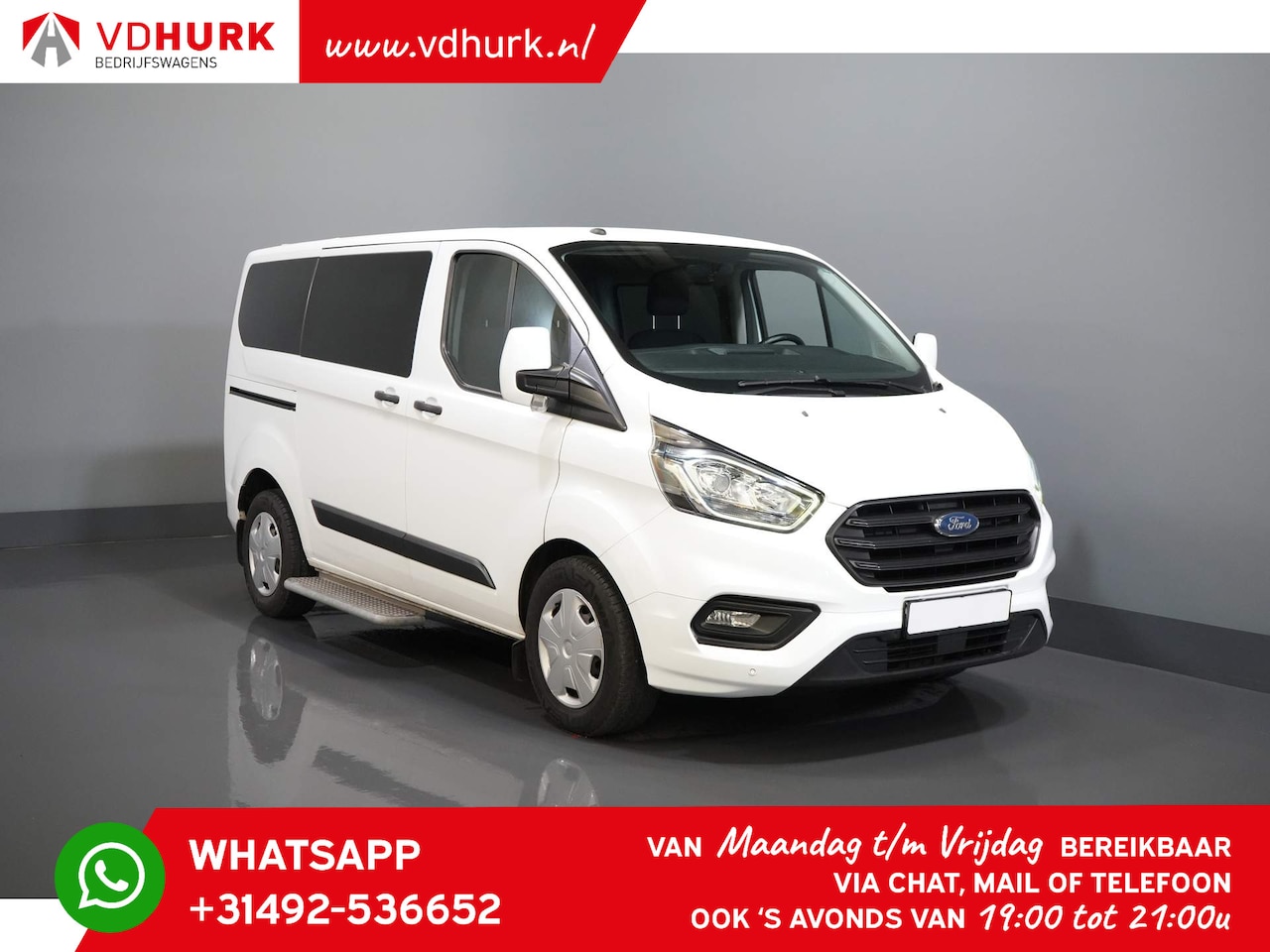 Ford Transit Custom Tourneo - 2.0 TDCI € 32.952,- incl. BTW/BPM Trend Combi/ Kombi/ 9 Persoons/ 9 P/ Cruise/ PDC/ Airco - AutoWereld.nl